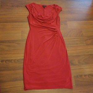 Ralph Lauren Red Crowl Neck Dress
